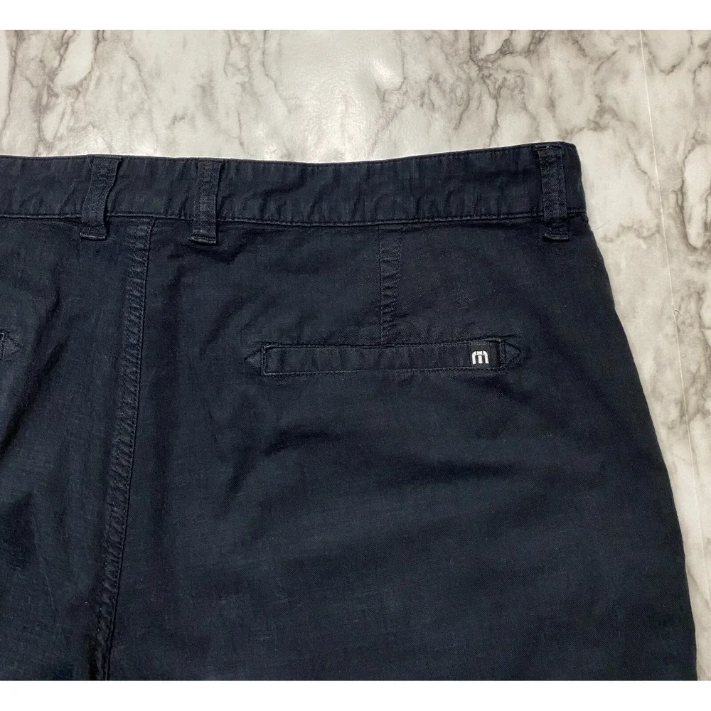 Travis Mathew Mens Shorts Size 38‎ Black Flat Front Golf Adult Pockets